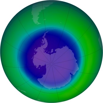 September 1999 monthly mean Antarctic ozone